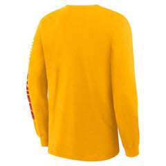 Kansas City Chiefs Big & Tall Clock Management Legacy Long Sleeve T-Shirt - Gold for sale