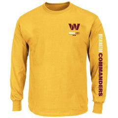 Washington Commanders Big & Tall Clock Management Legacy Long Sleeve T-Shirt - Gold outlet