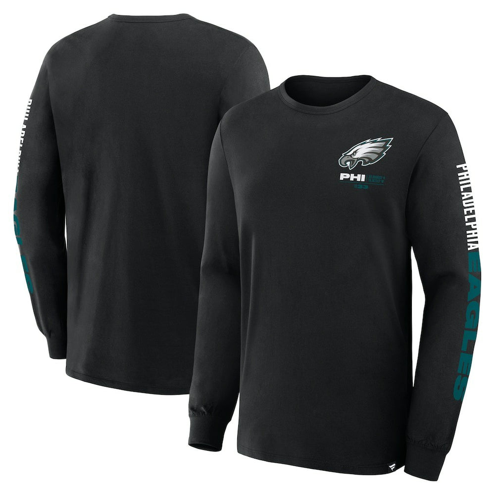 Philadelphia Eagles Big & Tall Clock Management Legacy Long Sleeve T-Shirt - Black online