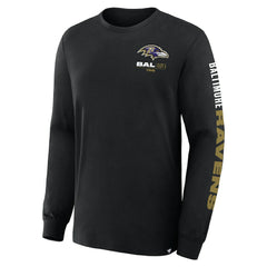 Baltimore Ravens Big & Tall Clock Management Legacy Long Sleeve T-Shirt - Black for sale