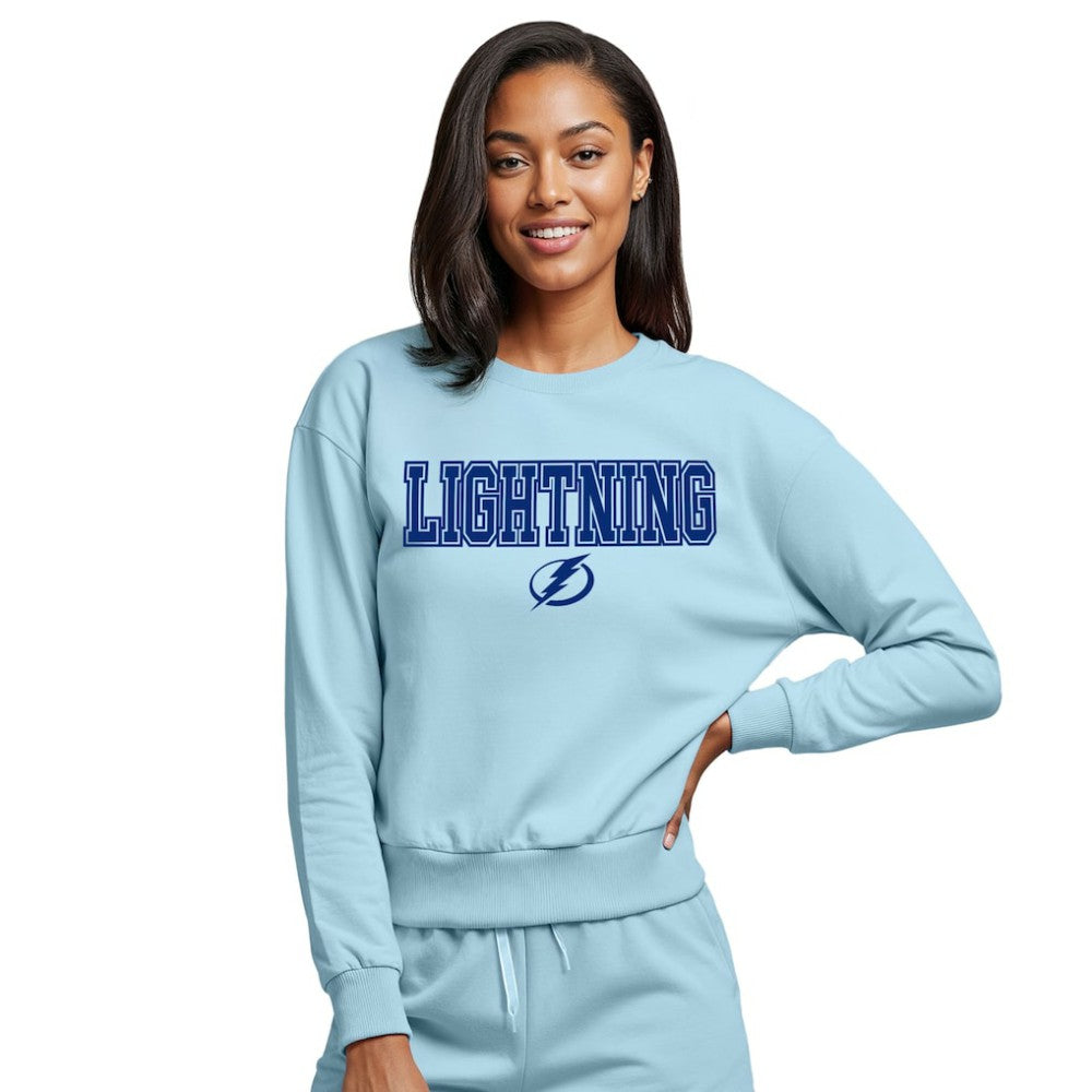 Tampa Bay Lightning Concepts Sport Women's Tonal Pullover Sweatshirt - Light Blue Sweatshirts