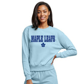 Toronto Maple Leafs Concepts Sport Women's Tonal Pullover Tri-Blend Sweatshirt - Light Blue Sweatshirts