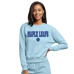 Toronto Maple Leafs Concepts Sport Women's Tonal Pullover Tri-Blend Sweatshirt - Light Blue Sweatshirts
