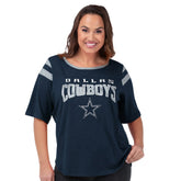 Dallas Cowboys G-III 4Her by Carl Banks Women's Plus Size Linebacker T-Shirt - Navy for sale