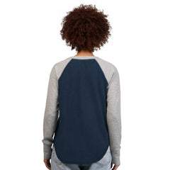 Dallas Cowboys G-III 4Her by Carl Banks Women's Waffle Knit Raglan Long-Sleeve T-Shirt - Navy/Gray on sale