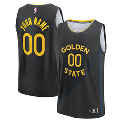 Golden State Warriors Fast Break Custom Jersey sale - Statement Editi- Black on sale