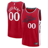 LA Clippers Fast Break Custom Jersey - Statement Edition - Red on sale