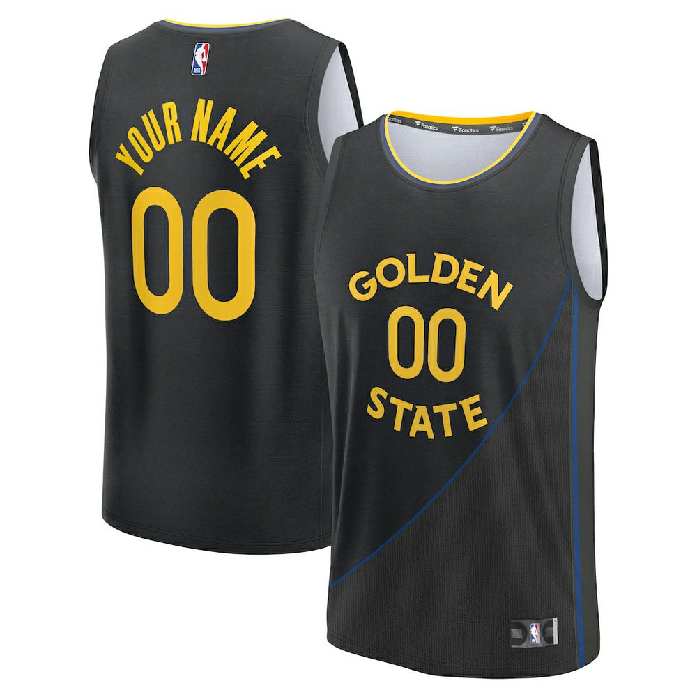 Golden State Warriors Youth Fast Break Custom Replica Jersey sale - Black sale - Statement Edition outlet