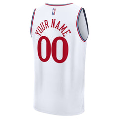 LA Clippers Youth Fast Break Custom Replica Jersey - White - Association Edition for sale