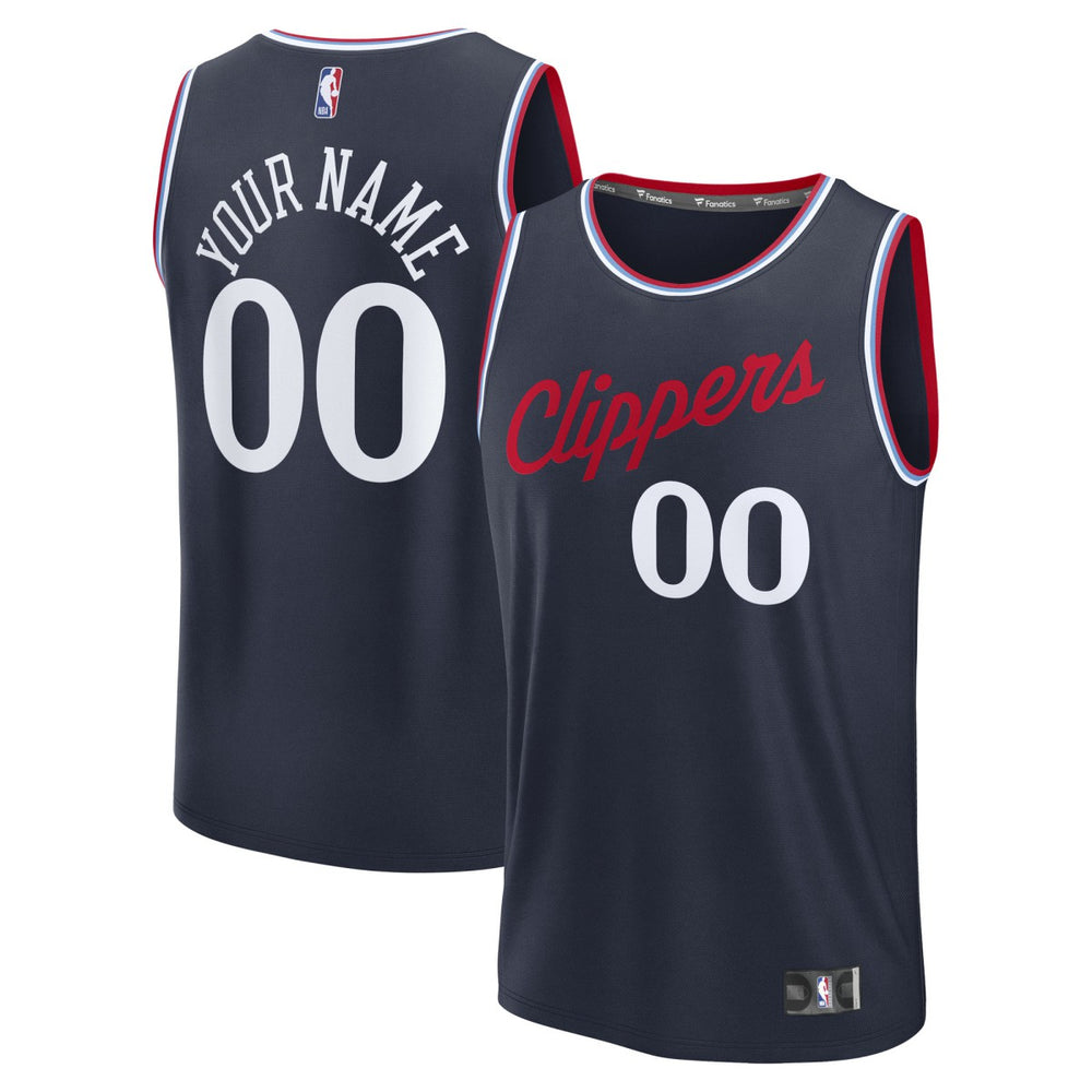 LA Clippers Fast Break Custom Jersey - Icon Edition - Navy cheap