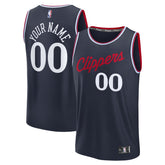 LA Clippers Fast Break Custom Jersey - Icon Edition - Navy cheap