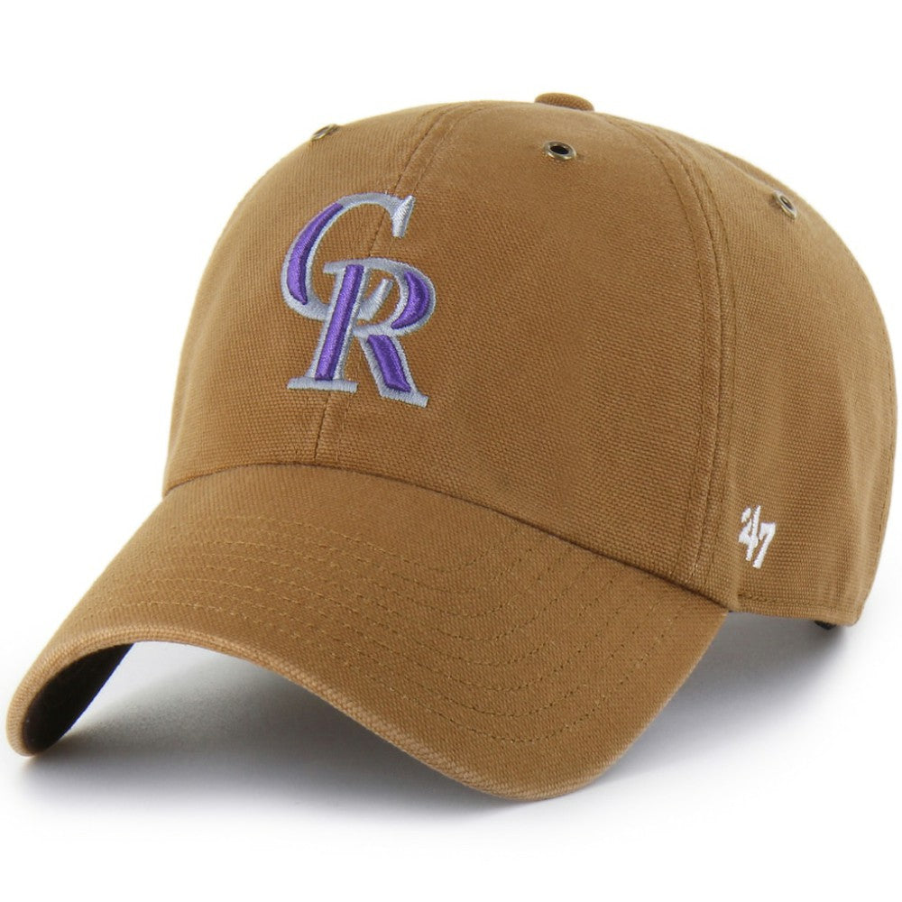 Colorado Rockies Carhartt x Clean Up Adjustable Hat Brown