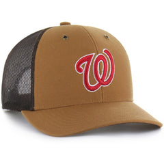 Washington Nationals Carhartt x Trucker Adjustable Hat Brown