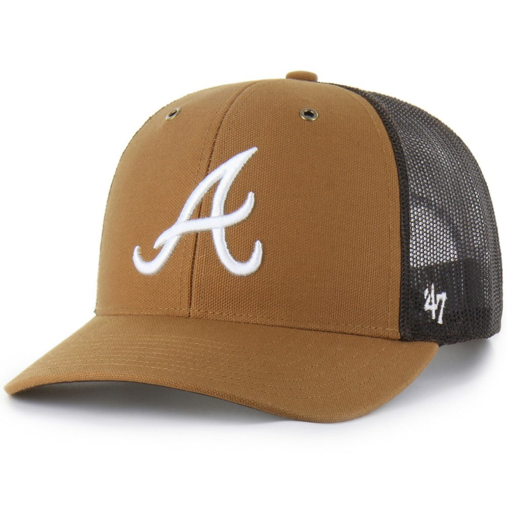 Atlanta Braves Carhartt x Trucker Adjustable Hat Brown