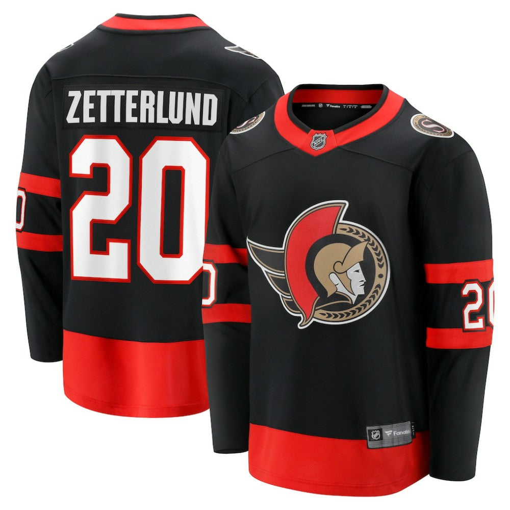 Fabian Zetterlund Ottawa Senators Fanatics Home Breakaway Jersey - Black Jerseys