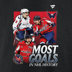 Alexander Ovechkin Washington Capitals Fanatics Most Goals Evolution of 895 T-Shirt - Black T-shirts