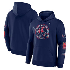 Alexander Ovechkin Washington Capitals Fanatics NHL All-Time Leading Goal Scorer Badges Pullover Hoodie - Athletic Navy Hoodies