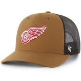 Detroit Red Wings Carhartt x '47 Trucker Adjustable Hat - Brown Hats