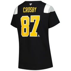 Sidney Crosby Pittsburgh Penguins Fanatics Women's Plus Size Name & Number Scoop Neck T-Shirt - Black T-shirts