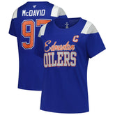 Connor McDavid Edmonton Oilers Fanatics Women's Plus Size Name & Number Scoop Neck T-Shirt - Royal T-shirts