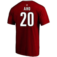 Sebastian Aho Carolina Hurricanes Profile Big & Tall Name & Number T-Shirt - Red T-shirts