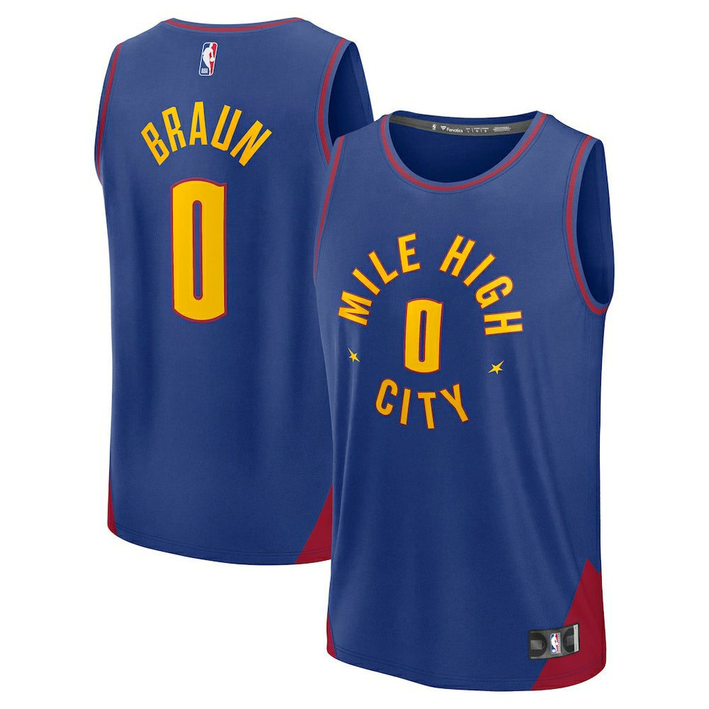 Christian Braun Denver Nuggets Fast Break Replica Player Jersey sale - Statement Editi- Blue cheap