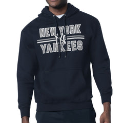 New York Yankees Starter Team Mesh Print Graphic Pullover Hoodie Navy