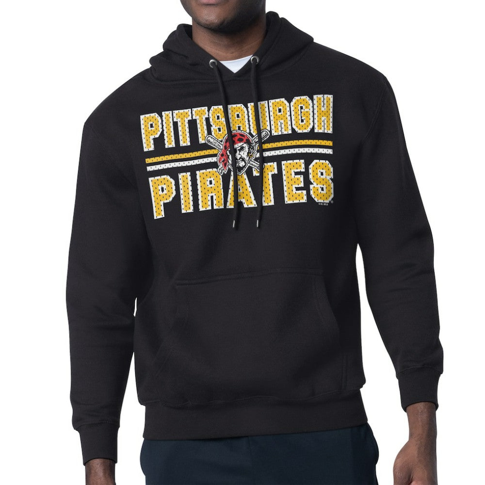 Pittsburgh Pirates Starter Team Mesh Print Graphic Pullover Hoodie Black