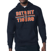 Detroit Tigers Starter Team Mesh Print Graphic Pullover Hoodie Navy