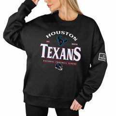 Houston Texans Gameday Couture Women's Oversized Players Only Black Label Pullover Sweatshirt - Black outlet