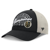 Vegas Golden Knights Fanatics 2025 Pacific Division Champions Locker Room Adjustable Hat - Black Hats