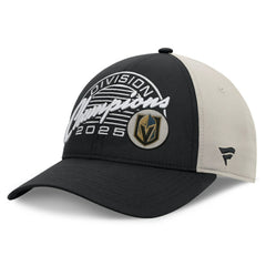 Vegas Golden Knights Fanatics 2025 Pacific Division Champions Locker Room Adjustable Hat - Black Hats