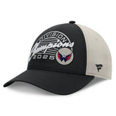 Washington Capitals Fanatics 2025 Metropolitan Division Champions Locker Room Adjustable Hat - Black/Gray Hats