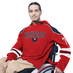 Washington Capitals G-III Sports by Carl Banks Adaptive Wear Lord Stanley Hooded Long Sleeve Sweatshirt - Red Sweatshirts
