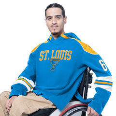 St. Louis Blues G-III Sports by Carl Banks Adaptive Wear Lord Stanley Hooded Long Sleeve Sweatshirt - Blue Sweatshirts