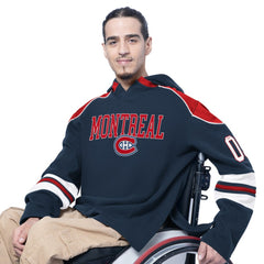 Montreal Canadiens G-III Sports by Carl Banks Adaptive Wear Lord Stanley Hooded Long Sleeve Sweatshirt - Navy Sweatshirts