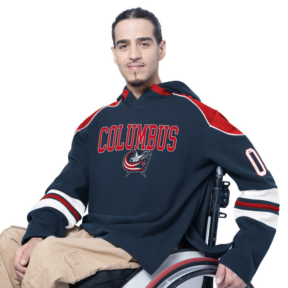 Columbus Blue Jackets G-III Sports by Carl Banks Adaptive Wear Lord Stanley Hooded Long Sleeve Sweatshirt - Navy Sweatshirts