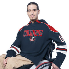 Columbus Blue Jackets G-III Sports by Carl Banks Adaptive Wear Lord Stanley Hooded Long Sleeve Sweatshirt - Navy Sweatshirts