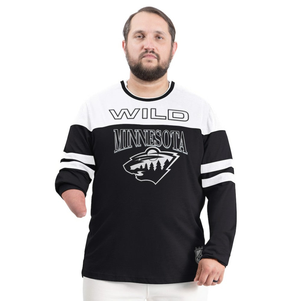 Minnesota Wild G-III Sports by Carl Banks Adaptive Wear Outlast Durene Long-Sleeve T-Shirt - Black T-shirts