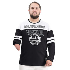 New York Islanders G-III Sports by Carl Banks Adaptive Wear Outlast Durene Long-Sleeve T-Shirt - Black T-shirts
