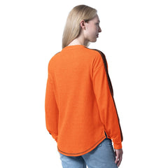 Philadelphia Flyers G-III 4Her by Carl Banks Women's Advantage Thermal Long-Sleeve Tri-Blend T-Shirt - Orange T-shirts