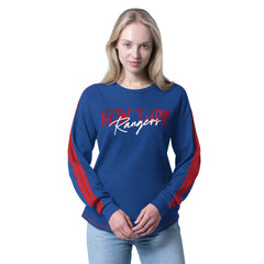 New York Rangers G-III 4Her by Carl Banks Women's Advantage Thermal Long-Sleeve Tri-Blend T-Shirt - Blue T-shirts