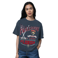Florida Panthers Starter Women's Oversized Hall of Fame T-Shirt - Heather Navy T-shirts
