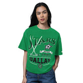 Dallas Stars Starter Women's Oversized Hall of Fame T-Shirt - Heather Kelly Green T-shirts
