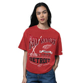 Detroit Red Wings Starter Women's Oversized Hall of Fame T-Shirt - Heather Red T-shirts
