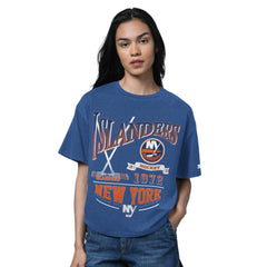 New York Islanders Starter Women's Oversized Hall of Fame T-Shirt - Heather Royal T-shirts
