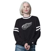 Detroit Red Wings Starter Women's Rally Fleece Cropped Sweatshirt - Black Sweatshirts