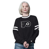 Philadelphia Flyers Starter Women's Rally Fleece Cropped Sweatshirt - Black Sweatshirts