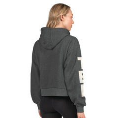 Tampa Bay Lightning Starter Women's Star Player Cropped Fleece Hoodie - Heather Charcoal Hoodies
