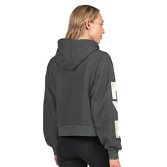 New York Rangers Starter Women's Star Player Cropped Fleece Hoodie - Charcoal Hoodies